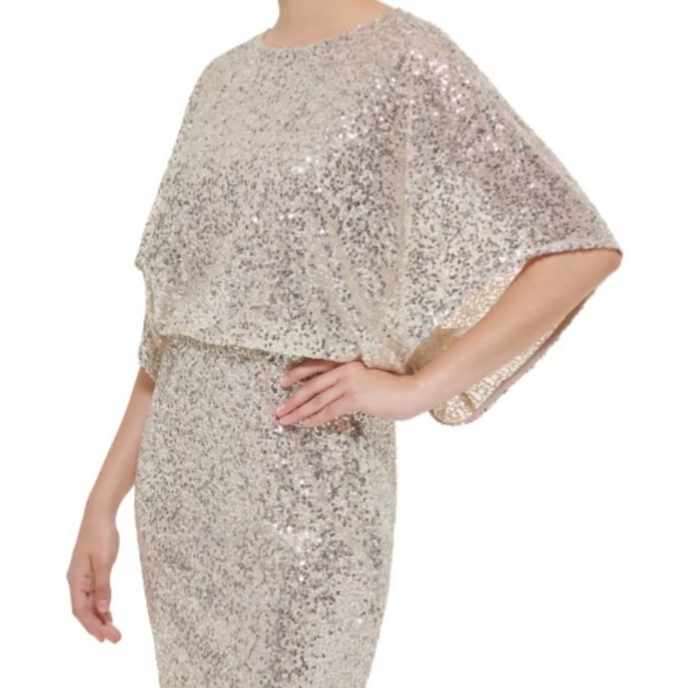 Jessica Howard
Women's 3/4 Dolman Sleeve Sequin Dress